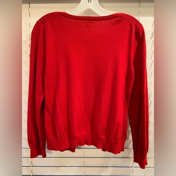 Talbots Red Cardigan Size Petite Medium - Picture 2 of 5